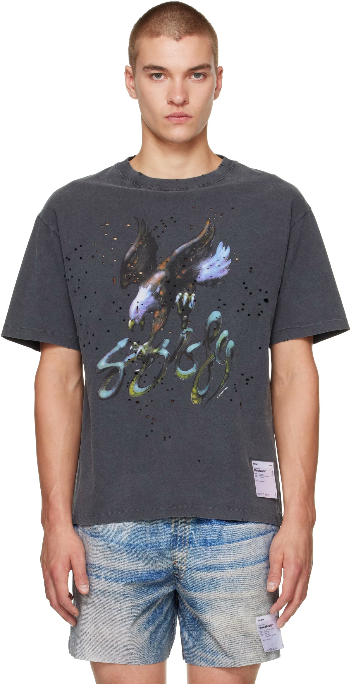 MothTech T-Shirt Aged Black Eagle