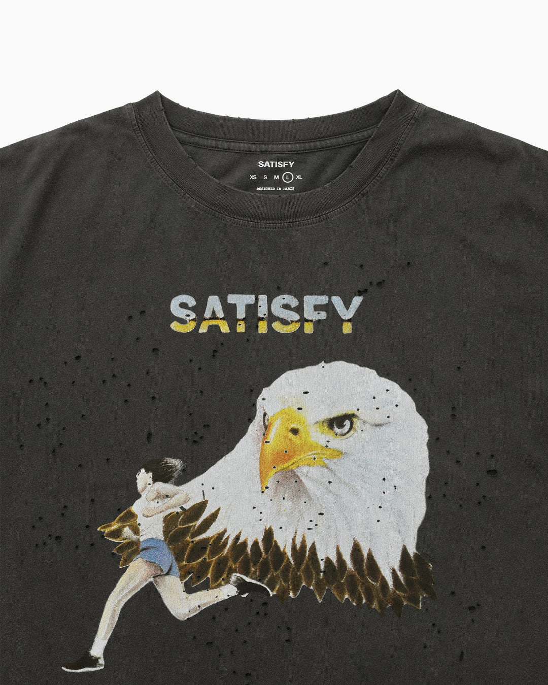 MothTech T-Shirt Running Eagle Aged Black