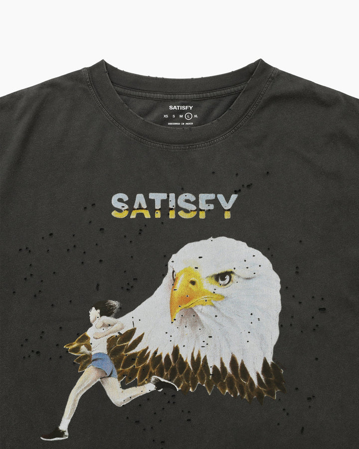 MothTech T-Shirt Running Eagle Aged Black