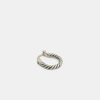 Silver Twist Hoop Earring